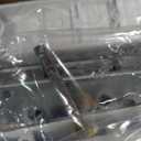 Patio Sliding Door Handle Set with Mortise Lock, Key Cylinder and Keeper, Replacement Handle Lock Set Fits Door Thickness from 1-1/2" to 1-3/4", 3-15/16" Screw Hole Spacing, Keyed, White