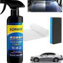 Sopami Car Coating Spray,Sopami Quick Effect Coating Agent,Sopami Quickly Coat Car Wax,Sopami Car Scratch Wax Polish Spray Waterless Wash,Sopami Oil Film Emulsion Glass Cleaner (1PC+Sponge+Cloth)
