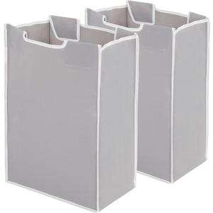 STORAGE MANIAC 2 Pack Laundry Sorter Replacement Bags, No Hangers, Laundry Hamper Cart Removable Replacement Bags, Laundry Storage Organizer Replacement Bags, Gray
