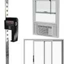 WinLock Window Security Bar for Child Safety, Burglary Prevention Locks an Open Window with AC & Fan, Double Hung Protection, Solid Steel, Adjustable (3-17"), Stops Up Down Inside Outside Year Around