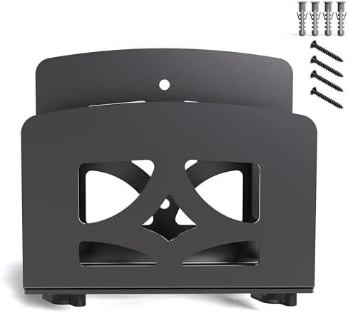 Adjustable Small Device Wall Mount or VESA Mount Behind Monitor, Cable Box Holder, Wifi Router Stand, Modems Mount Rack, for Streaming Media Player/Switch/WII/Power/Mini pc/mac Mini/OptiPlex MFF etc
