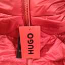 HUGO, Stacked Logo Hooded Puffer Jacket, Scooter Red, L