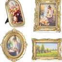 Geetery 4 Pcs Vintage Picture Frames Set, Gold Ornate Baroque Frames for Gallery Wall, Antique Victorian Decorative Photo Frame for Tabletop or Wall Display, Shabby Cottagecore Home Decor