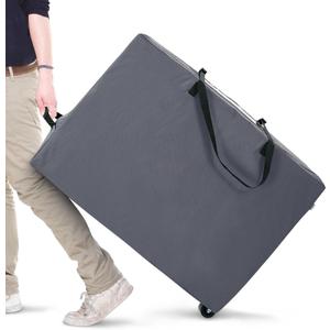 Cuddly Nest Folding Mattress Storage Bag with Wheels & Handles - 900D Heavy Duty Storage Container Fits for 6" Queen Tri-Fold Mattress,Grey