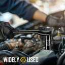 BOEN 3/8" Drive Deep Impact Sockets, Premium Impact Socket, 23mm Socket, Metric, 6 Point,Cr-V Steel with Laser Marking - Strong and Durable