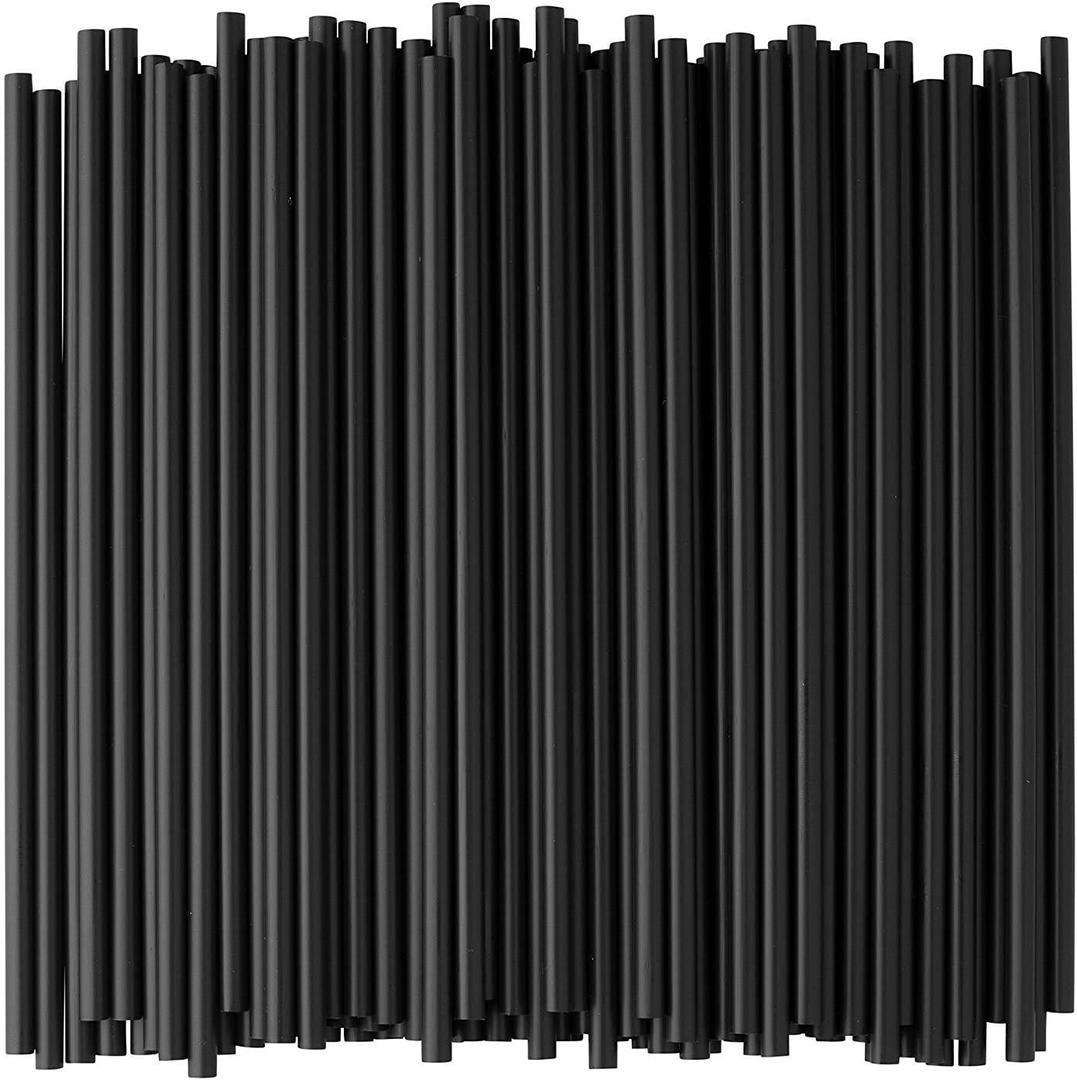 Plastic Drinking Straws 500 Count BPA-Free Black Disposable Straws - DuraHome (500 Pack - Black)