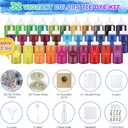 Tie Dye Kit 32 Color All-in-one Clothing Dye Kit, Permanent Fabric Dye for Kids, Adults, Large Group Handmade Party Activity, DIY Bright Neon Tye Dye Accessories