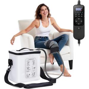 Ice Machine for Knee After Surgery - Programmable Cold Therapy Machine, Portable Ice Therapy with Quiet Pump, Digital Timer, 12Hrs Cooling for Knee Replacement Recovery & Sports Injury Pain Relief