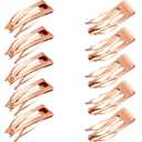 Chinco Double Grip Hair Clips Metal Snap Clips Women Barrettes for Hair Making, Salon Supplies (Rose Gold, 2 Inch) (23 Count (Pack of 1))