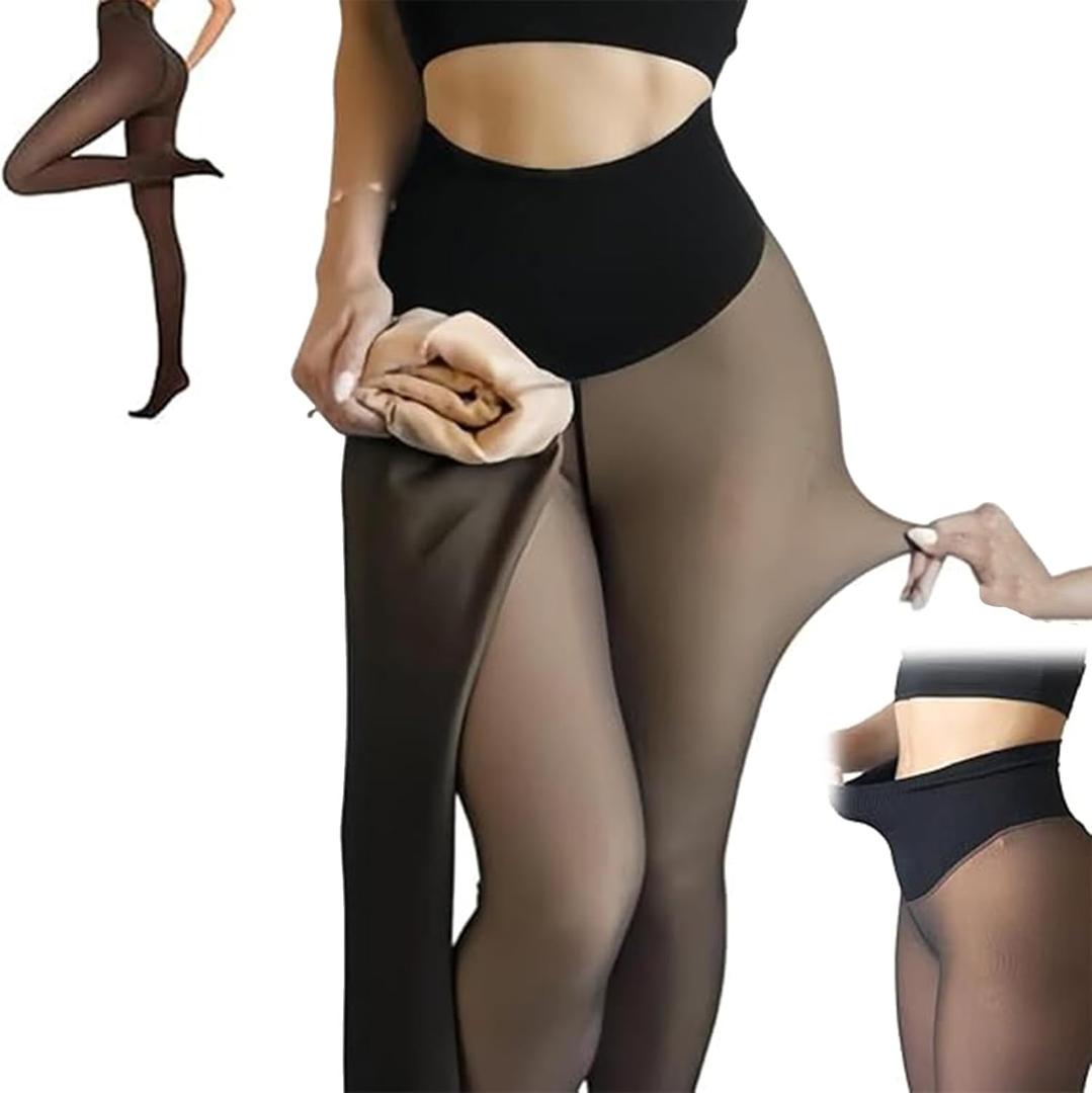 The Original Magic Fleece Lined Leggings-Compression Band & One Seam Option, High Waist Shaping Thermal Leggings