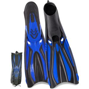 Adult Snorkel Fins - Men & Women's Long Scuba Diving Fins for Travel & Snorkeling. US Men 8-8.5 | US Lady 10-10.5