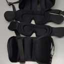 Travel Pillows for Airplanes, 2 Pack Airplane Pillows for Long Flight with Sleep Eye Mask, Plane Head Strap for Road Trip, 360 Support for Sleeping, Stop Bobblehead Travel Essentials, Black