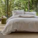 Bedsure Cooling Muslin Cotton Duvet Cover King Size - Cotton Blend Rayon Derived from Bamboo Duvet Covet Set for Hot Sleepers - Ultra-Soft & Breathable & Lightweight Bedding Set (Linen, 104"x90")
