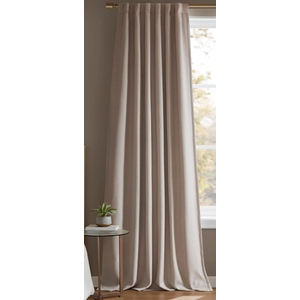 Madison Park Karien 100% Blackout Curtains 52"x 100" – Linen, 2-Layer Noise Blocking & Energy Smart Thermal Window Panel Pair with Rod Pocket/ Back Tab, Pack of 1