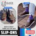 U-Lace Slims No-Tie Shoelaces - Elastic Stretch Laces for Sneakers, White