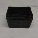 Welaxy Felt Deep Wider Storage Bins lidded Drawer Organizer Caddy for junk stuff stationery makeup jewelry closet bathroom minimalist lifestyle (Charcoal Bin, M)