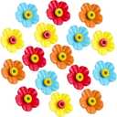 Patelai 16 Pieces Hummingbird Feeders Replacement Flowers, Feeding Ports Pet Bird Feeder Replacement Parts Bee Guards for Outdoors Hanging Hummingbird Feeder, Fit in 7 mm/ 0.28" Holes(Multicolor)