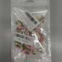 100 PCS 15mm Multicoloured Mini Rose Flowers, Satin Ribbon Bows Appliques, Mini Roses for Crafts, DIY Sewing Craft Accessories, Wedding Bride Gift Decoration, Fabric Ribbons