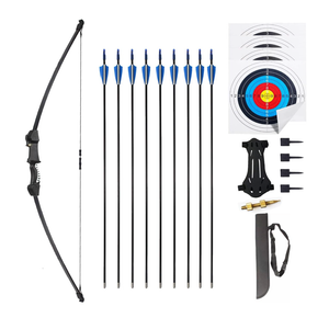 45" Bow and Arrow for Kids 8-12, 13-16, Archery Bow Set for Youth Beginners | with 9 Arrows, 4 Paper Target, 1 Arm Guard, 1 Quiver,1 Sight, Outdoor Backyard, Gift for Boys Girls, for Left & Right Handers (Incomplete Sleeve Only)