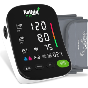 Blood Pressure Monitor for Home Use - HSA & FSA Eligible, Automatic Upper Arm Blood Pressure Machine, Adjustable Cuff 8”-17.5”, Bp Machine Cuff Kit with Type-C Cable, Chart & Carry Case