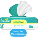 Pampers Wipes Sensitive - 56 ct, Pack of 2