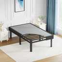 NKZ Twin Box Spring, 12 inch All-in-One Box Spring with 6 Legs for Twin Bed, 4000lbs Heavy Duty Metal Mattress Foundation with Fabric Cover, Noise Free, Easy Assembly, Black