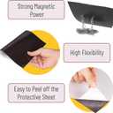 Mr. Pen- Adhesive Magnetic Sheets, 8" x 10", 50 Pack, Cuttable Magnets Flexible Magnet Sheets with Adhesive for Crafts Photos, Classroom Decorations, Easy Peel and Stickers for Planning