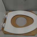 Bemis 1500EC Durable Wooden Toilet Seat, Easy Clean Hinges, Made in USA, Elongated, White
