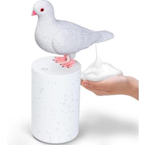Pigeon Automatic Induction Foam Soap Dispenser, Touchless for Bathroom & Kitchen, Bird-Shaped Hand Soap Dispenser (White)