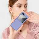 Z Flip 6 Liquid Silicone Case for Samsung Galaxy Z Flip6 5G, Slim Case for Women, Soft Gel Rubber Ultra Thin Cases Silky Touch Anti-Scratch Shockproof Protective Cover for Samsung Z Flip 6 5G (Purple)