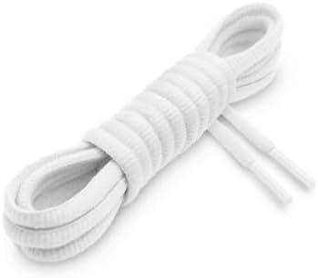 3 x White Oval Shoe Lace, Half Round 35 inch, Shoelaces for Athletic Running Sneakers, Shoes, and Boots
