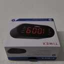 Timex Alarm Clock for Bedroom with FM Radio and 10 Station Presets, Clock Radio with Dual Alarms, Large Display, Sleep Timer, and Snooze  Black (T232B)