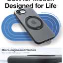 TORRAS 360 Magnetic Stand for iiPhone 17e Case & iPhone 16e, [Fit for MagSafe] [Military-Grade Protection] Translucent Slim Case for iPhone 17e, Obsidian Black, Ostand O3 Fitness Series