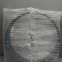 Round Oak Solid Wood Mirror, 24-Inch, Black Narrow-Top Wide-Bottom Frame, Modern Decorative Makeup Mirror for Bathroom, Bedroom, Living Room(Black, 24" x 24")