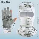 Geyoga 2 Pcs Men's Hunting Winter Gloves Camo Face Mask for Cold Weather(Snow)