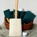 2 x Natural Loofah Scrub. Back Loofah Sponge .Long Handle Shower Bath Brush On a Stick Body Scrub Brush Scrubber Exfoliating Body Sponge1 Pack