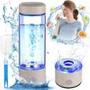 2025 Upgrade Hydrogen Water Bottle, Hydrogen Water Generator with Advanced SPE PEM Technology, 420ml(14OZ) Hydro Water Machine, Portable Water Ionizer for Office, Travel, Fitness & Everyday Hydration (Light Grey)