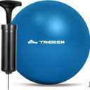 Trideer Pilates Ball - 7-8 inch with Pump, Small Core Ball for Yoga, Barre, Physical Therapy (Blue)