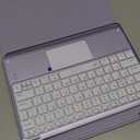 Harvopu for iPad Air 13 Inch & Pro 12.9 Case with Keyboard  MultiTouch Trackpad, 7 Colors Backlit, Detachable Folio Keyboard Cover for iPad Pro 12.9 (6th, 5th, 4th, 3rd gen), Air 13 M3/M2 (Purple)