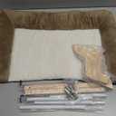 Zakkart Cat Perch for Window Sill with Bolster - Orthopedic Hammock Design with Premium Hardwood & Robust Metal Frame - Cat Window Seat for Large Cats and Kittens - Natural Color Wood Brown Bed, 24''W