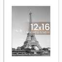 upsimples 12x16 Picture Frame, Display Pictures 8.5x11 with Mat or 12x16 Without Mat, Wall Hanging Photo Frame, White, 1 Pack