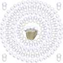 Sosation 100 Pcs Light up Ring LED Flashing Ring Party Favors Glow in The Dark Bumpy Jelly Finger Blinking for Kids Carnival Party Supplies(Clear)