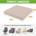 Recliner Cushions for Long Sitting Foam Seat Cushion Soft Tufted Layer for Elderly Seniors, Recliner Chair, Floor Pillow, Office Chair, Car, No Pressure on Thighs, 20X20X3 Inch - Knitted Khaki
