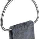 JQK Towel Ring, Stainless Steel Half Ring Towel Holder for Bathroom, 7 Inch Brushed Finished Wall Mount, TR160-BN