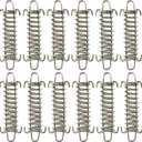 Suwimut 12 Pieces Tent Spring Buckle, Windproof Stainless Steel Rope Tensioner Awning Fixed Hook Buckle, Heavy Duty Tension Springs for Outdoor Camping, Dog Chain, Swing, Hammock Chair, Punching Bag