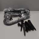 EDISHINE Low Voltage Landscape Lighting, 3W 3000K 200LM Bright LED Pathway Lights Wired, IP65 Outdoor Landscape Lighting & Accessories, CRI80 Aluminum Bent Pipe Path Light for Yard Garden (Black)