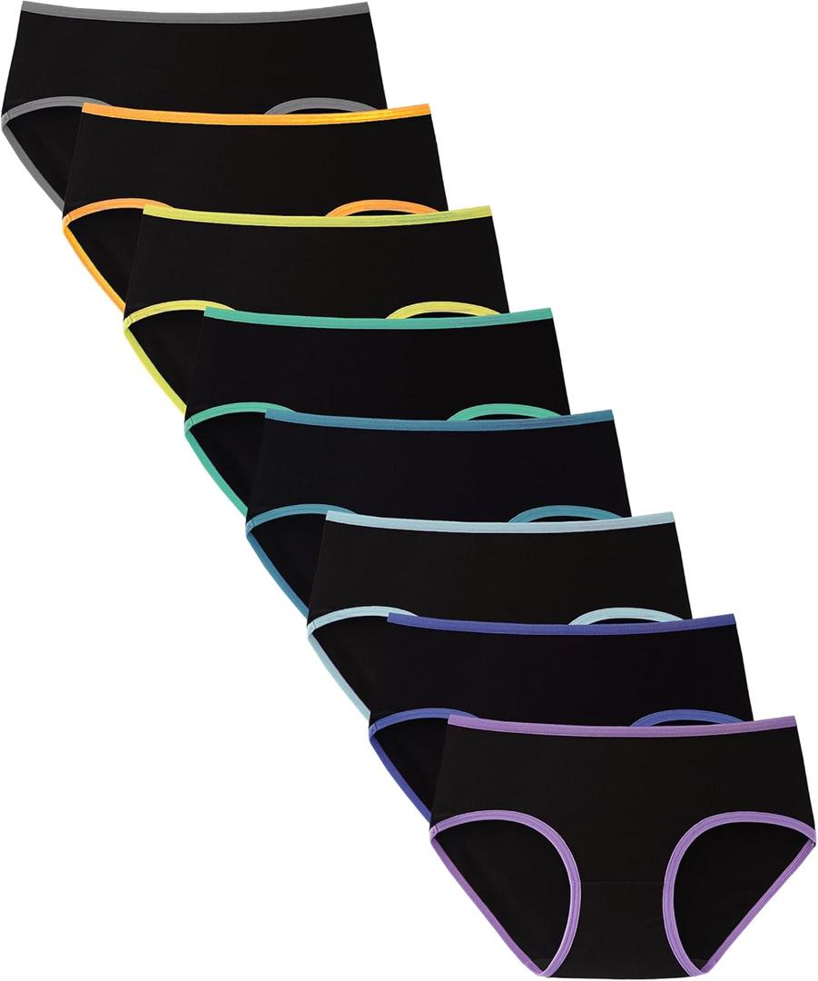 Girls Underwear for Teens Ages 8-16 Cotton Soft Girls Panties Pack of 8 (12-14 Years)