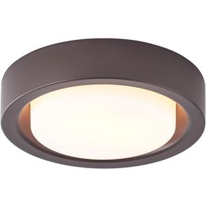 13 Inch Flush Mount Ceiling Light,Oil Rubbed Bronze Finish Plate with Frosted Glass Shade,Round Ceiling Lighting Fixture for Hallway Bedroom Closet Livingroom Kitchen Stairwell (Oil Rubbed Bronze)