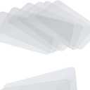 CraftyCrocodile Clear Plastic Placemats Set of 6 - Vinyl Table Protector for Dining, Kitchen, Office, Painting Table, Shelves - Heat Resistant, Crystal Clear, Wipeable Place Mats - 17.5 x 12