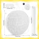 White Round Pinata with Stick Blindfold and Confetti DIY Blank Pinata for Adults Kids Birthday Party Supplies Carnivals Thanksgiving Decorations